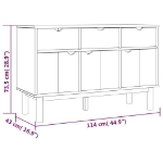 Credenza OTTA 114x43x73,5 cm in Legno Massello di Pino