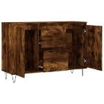 Credenza Rovere Fumo 104x35x70 cm in Legno Multistrato