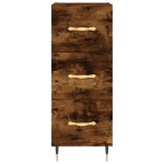 Credenza Rovere Fumo 34,5x34x180 cm in Legno Multistrato