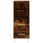 Credenza Rovere Fumo 34,5x34x180 cm in Legno Multistrato