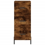 Credenza Rovere Fumo 34,5x34x90 cm in Legno Multistrato