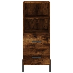 Credenza Rovere Fumo 34,5x34x90 cm in Legno Multistrato