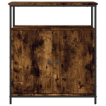 Credenza Rovere Fumo 70x30x80 cm in Legno Multistrato