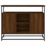 Credenza Rovere Marrone 100x35x80 cm in Legno Multistrato