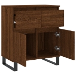 Credenza Rovere Marrone 60x35x70 cm in Legno Multistrato