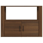 Credenza Rovere Marrone 80x30x60 cm in Legno Multistrato