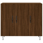 Credenza Rovere Marrone 90x34x80 cm in Legno Multistrato