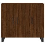 Credenza Rovere Marrone 90x34x80 cm in Legno Multistrato