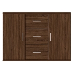 Credenza Rovere Marrone 91x29,5x65 cm in Legno Multistrato