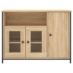 Credenza Rovere Sonoma 100x35x75 cm in Legno Multistrato