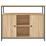 Credenza Rovere Sonoma 100x35x80 cm in Legno Multistrato