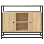 Credenza Rovere Sonoma 100x35x80 cm in Legno Multistrato