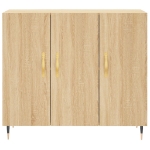 Credenza Rovere Sonoma 90x34x80 cm in Legno Multistrato