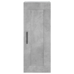 Mobile a Parete Grigio Cemento 34,5x34x90 cm Legno Multistrato