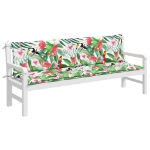 Cuscini Panca da Giardino 2pz Multicolore 200x50x7cm in Tessuto