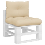 Cuscini per Pallet 2 pz Beige in Tessuto