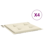 Cuscini per Sedia 4 pz Crema 50x50x3 cm in Tessuto Oxford