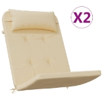 Cuscini per Sedia Adirondack 2 pz Beige in Tessuto Oxford