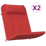 Cuscini per Sedia Adirondack 2 pz Rosso in Tessuto Oxford