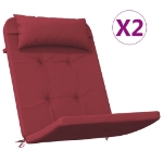 Cuscini per Sedia Adirondack 2 pz Rosso Vino in Tessuto Oxford