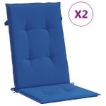 Cuscini per Sedie 2 pz Blu Reale 120x50x3 cm in Tessuto