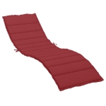 Cuscino per Lettino Rosso Vino 200x70x3 cm in Tessuto Oxford