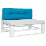 Cuscino per Pallet Blu 120x40x12 cm in Tessuto