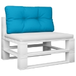 Cuscino per Pallet Blu 80x40x12 cm in Tessuto