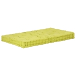 Cuscino per Pallet e Pavimento in Cotone 120x80x10 cm Verde