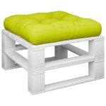 Cuscino per Pallet Verde Brillante 58x58x10 cm in Tessuto