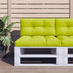 Cuscino per Pallet Verde Brillante 80x40x12 cm in Tessuto