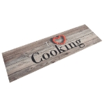 Tappeto da Cucina Lavabile Grigio Cucinare 45x150 cm Velluto