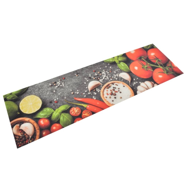 Tappeto da Cucina Lavabile Verdure 45x150 cm Velluto