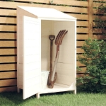 Capanno da Giardino Bianco 55x52x112 cm Legno Massello di Abete