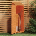 Capanno da Giardino Marrone 55x52x174,5 cm Legno Massello Abete