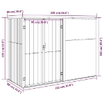 Capanno per Attrezzi Marrone 225x89x161 cm in Acciaio Zincato