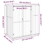 Capanno per Attrezzi Marrone 161x89x161 cm in Acciaio Zincato