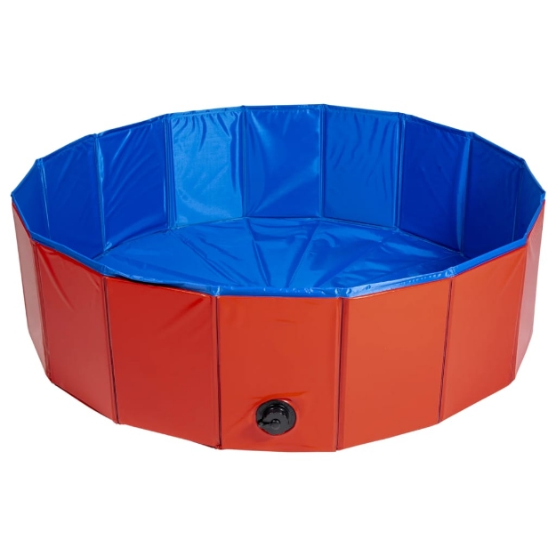 Animal Boulevard Piscina per Animali Cooling L 100x100x30 cm Rosso/Blu