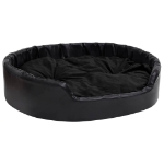 Lettino per Cani Nero 99x89x21 cm in Peluche e Similpelle