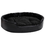 Lettino per Cani Nero 90x79x20 cm in Peluche e Similpelle