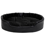 Lettino per Cani Nero 90x79x20 cm in Peluche e Similpelle