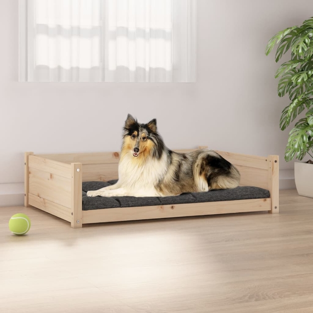 Cuccia per Cani 95,5x65,5x28 cm in Legno Massello di Pino