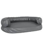 Letto per Cani Ergonomico Gommapiuma Grigio 88x65 cm Similpelle