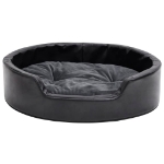 Lettino per Cani Nero e Grigio 69x59x19 cm Peluche e Similpelle