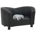 Divano per Cani Nero 67x41x39 cm in Similpelle