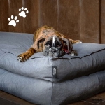 Madison Cuscino per Cani Panama 120x90x15 cm Grigio