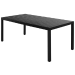 Set da Pranzo da Giardino 9 pz in Rattan PVC Nero