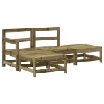 Set Salotto da Giardino 4 pz in Legno Impregnato di Pino