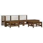 Set Salotto da Giardino 6 pz Miele in Legno Massello di Pino