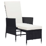 Set Divani da Giardino 2 pz con Cuscini in Polyrattan Nero